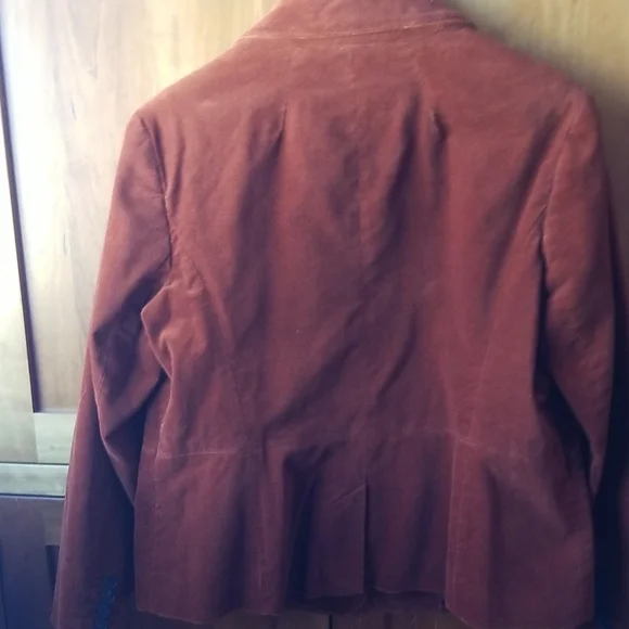 Host Pick Hooray! Talbots rust color velveteen blazer, size 12 WP - Picture 4 of 4